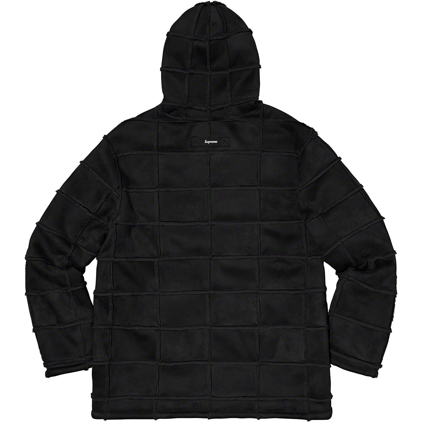 Faux Suede Patchwork Hooded Jacket view 10